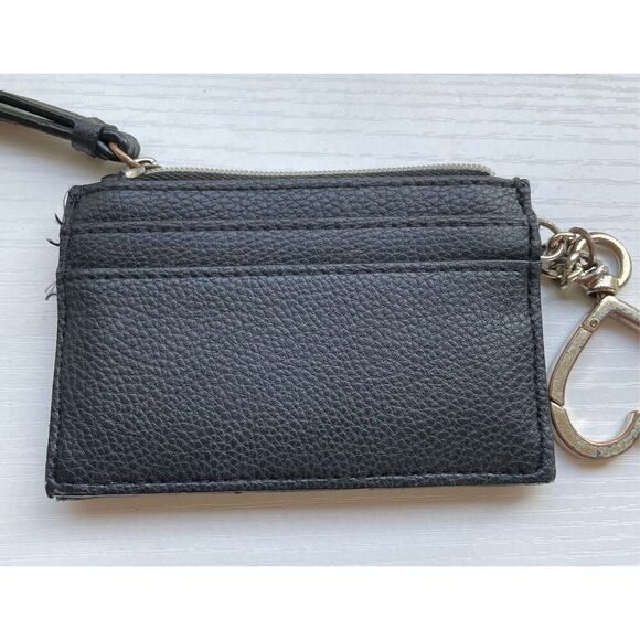 Victorias Secret Black Studded Card Case & Slim Zip Wallet Gold Silver Wristlet - Picture 12 of 13